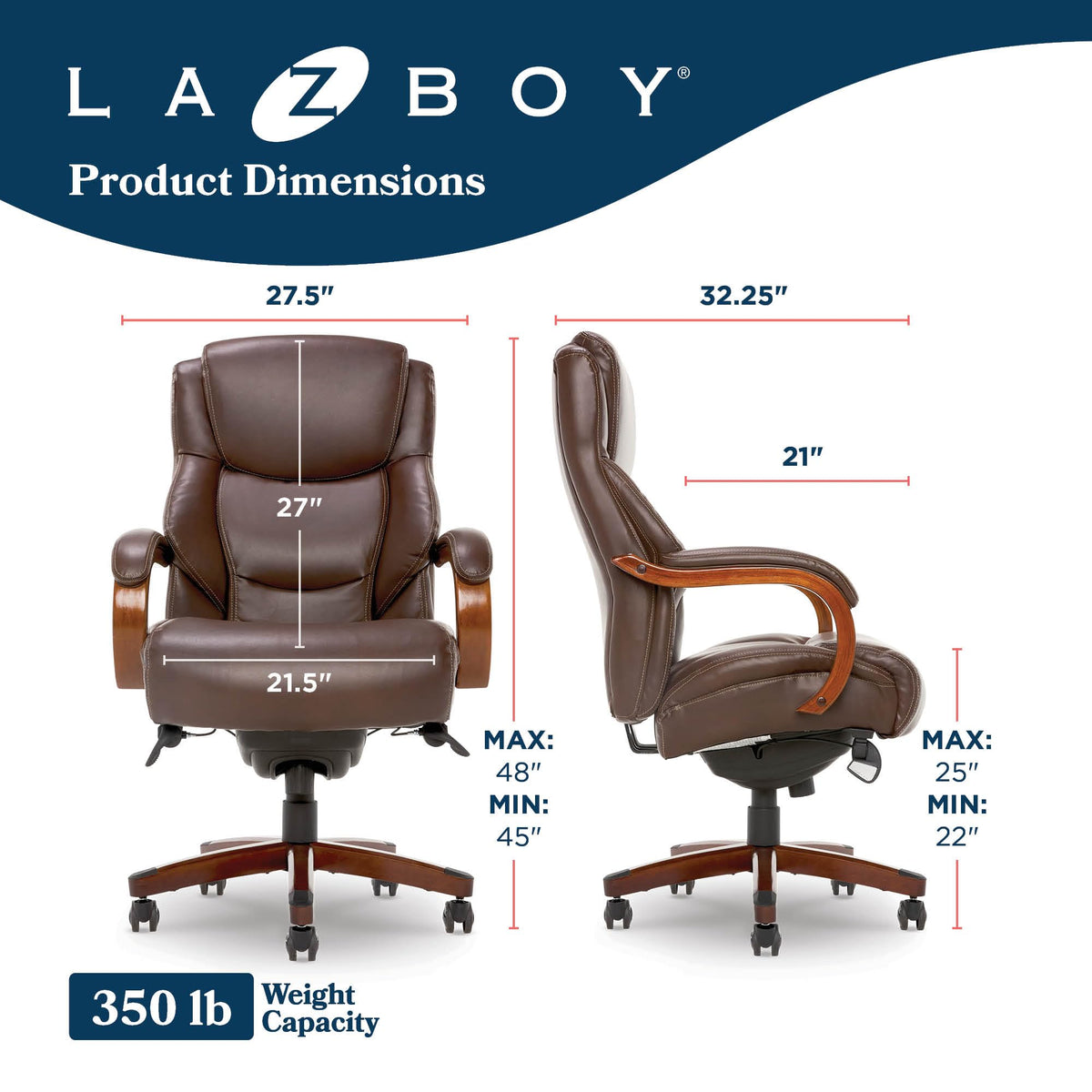 Big and Tall Leather Executive Office Chair G541