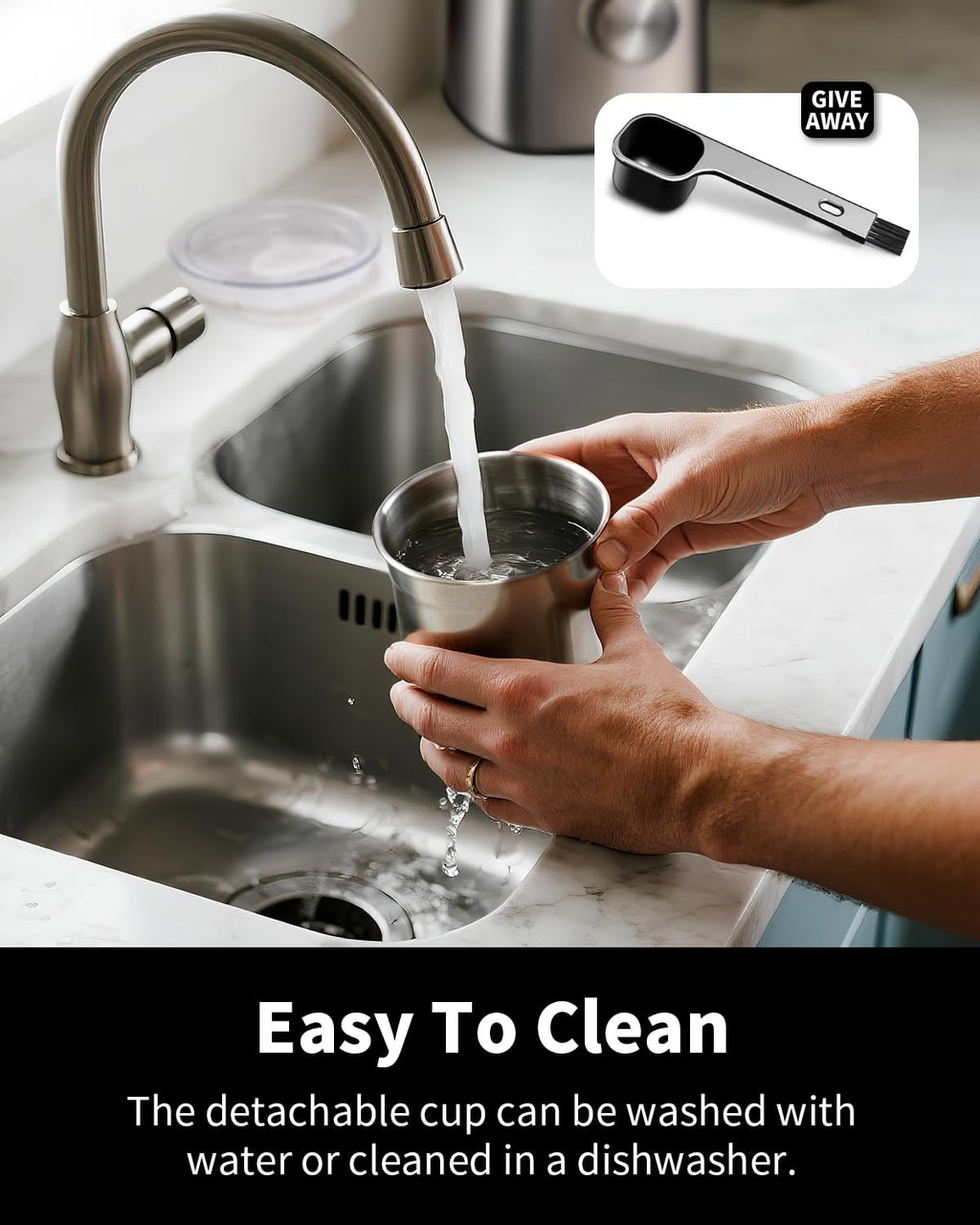 Electric Blade Coffee Grinder with Removable Stainless Steel Bowl U680312