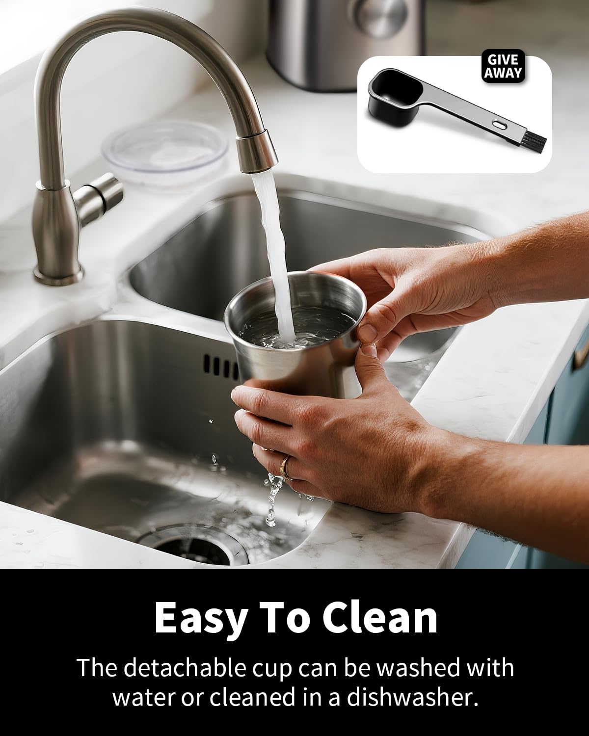 Electric Blade Coffee Grinder with Removable Stainless Steel Bowl U680312