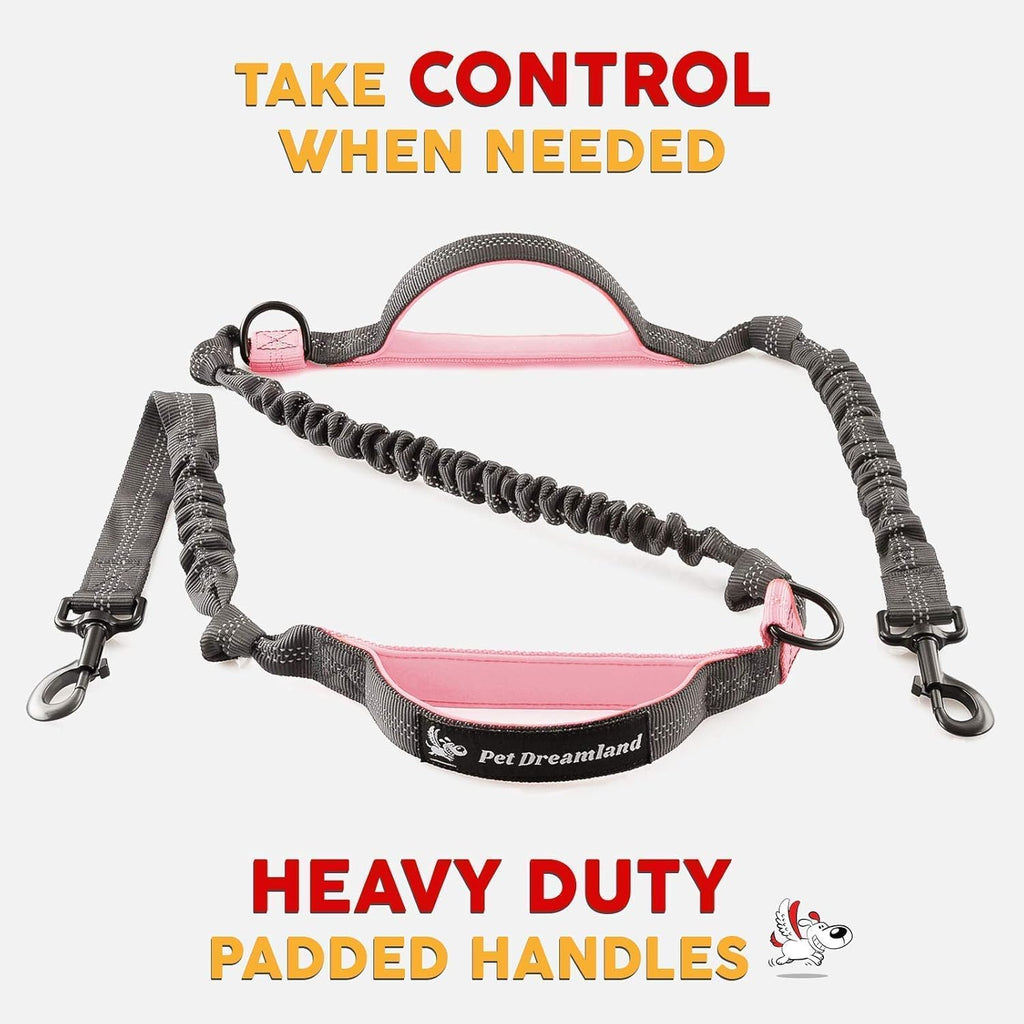 Hands Free Dog Leash for Large Dogs with Poop Bag Dispenser D264