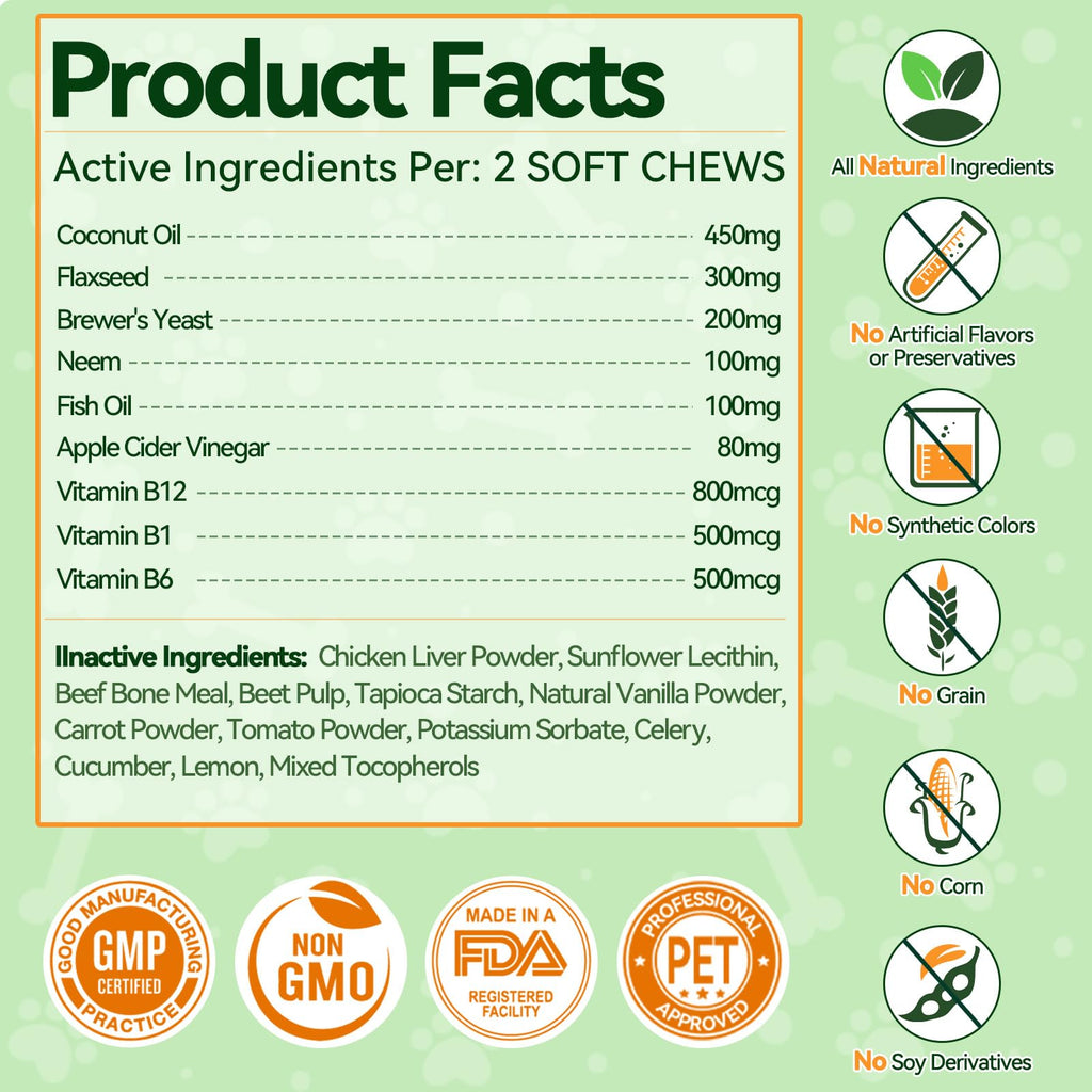 Flea and Tick Prevention for Dogs Chewables 200 Ct C129