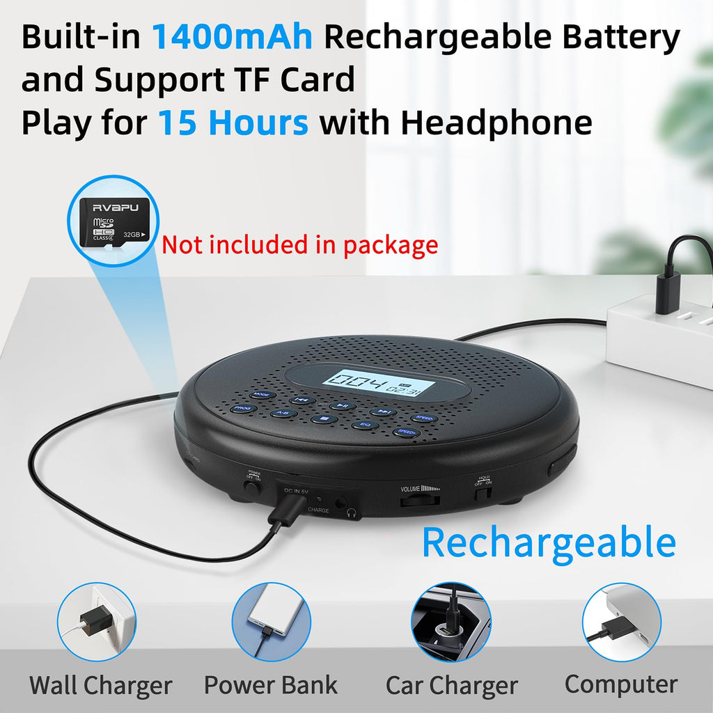 Portable CD Player with Dual Stereo Speakers G7649