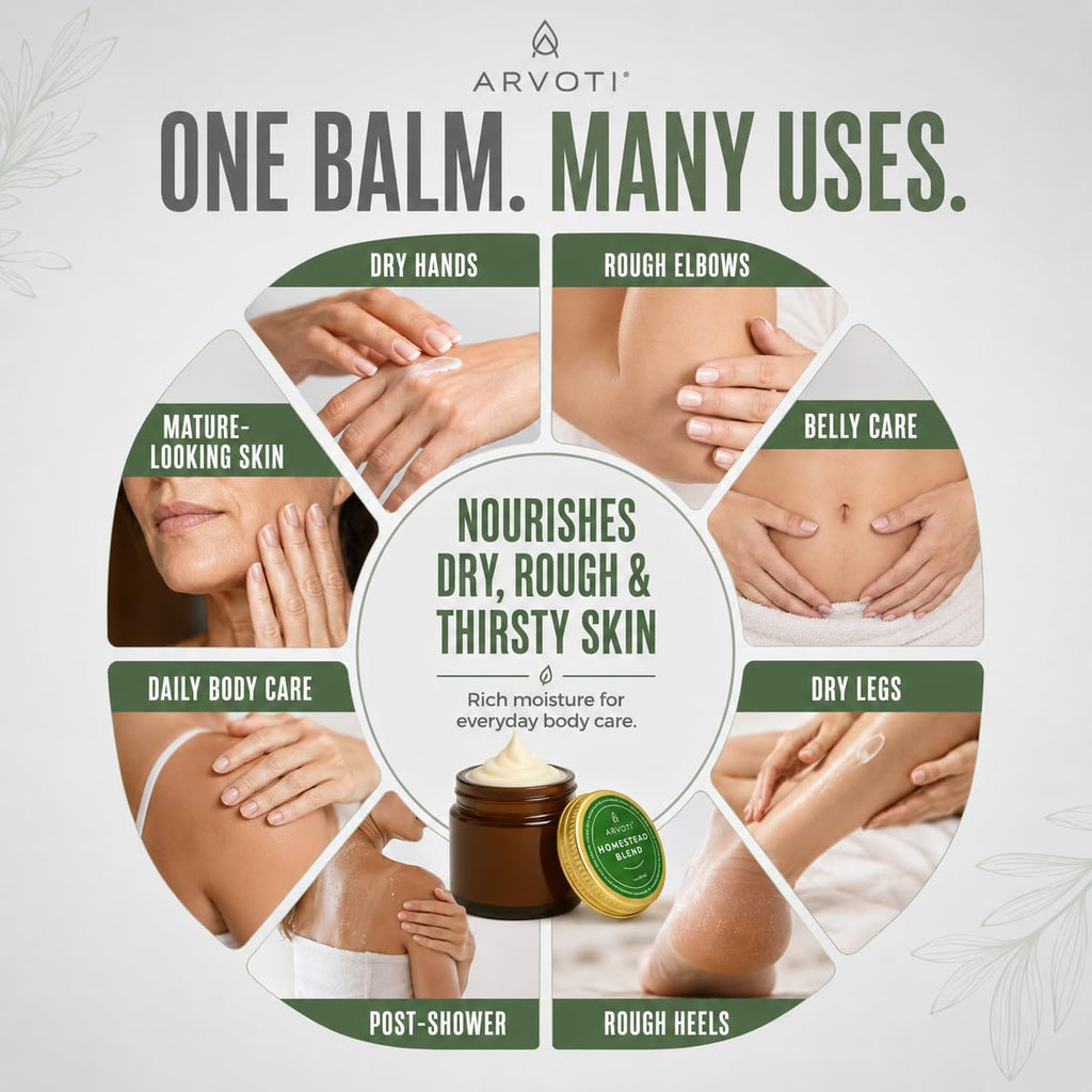 Tallow Balm for Dry Skin, Face & Body, 1 oz T8018