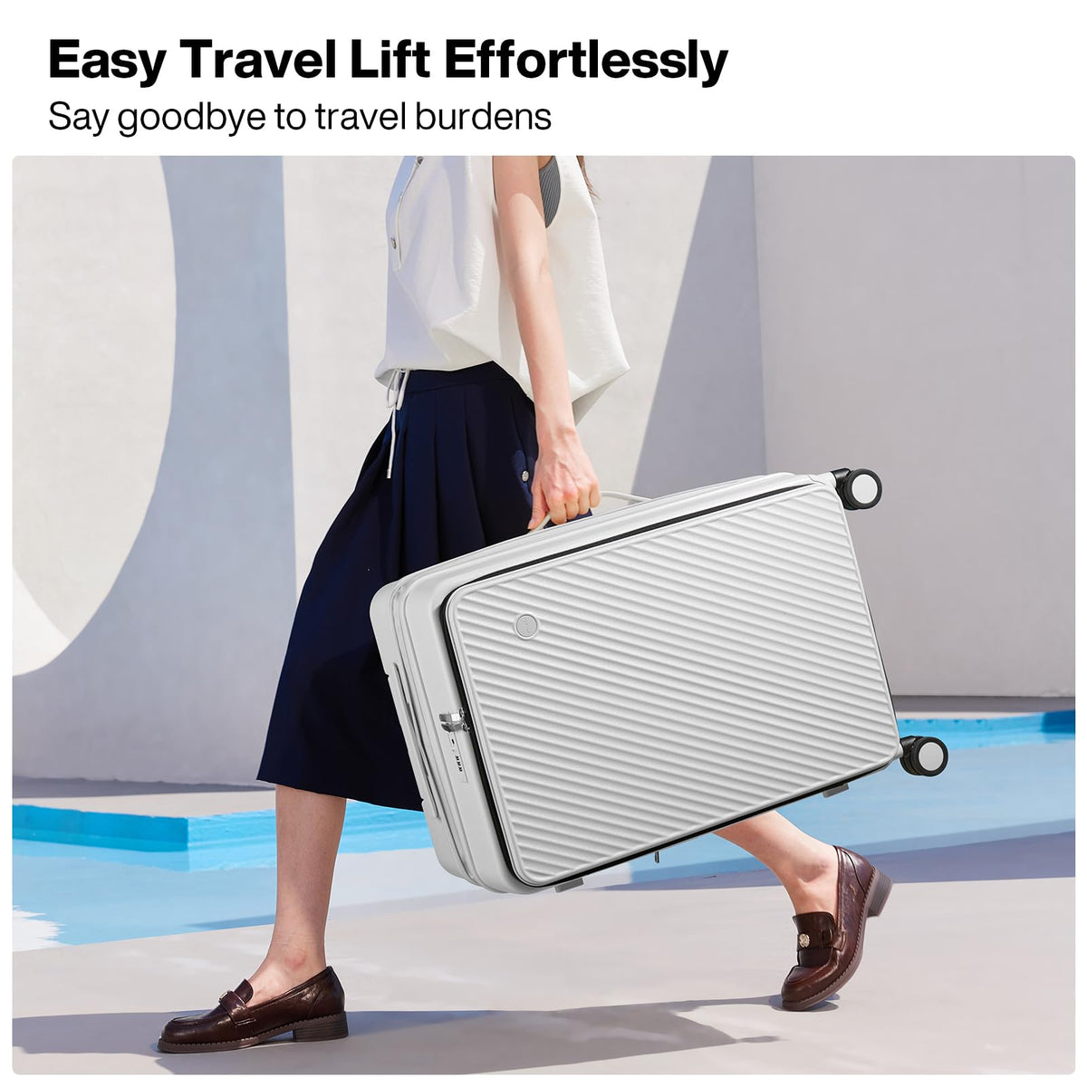 20 Inch Expandable PC Hard Shell Carry On Luggage with Spinner Wheels & TSA Lock Z980