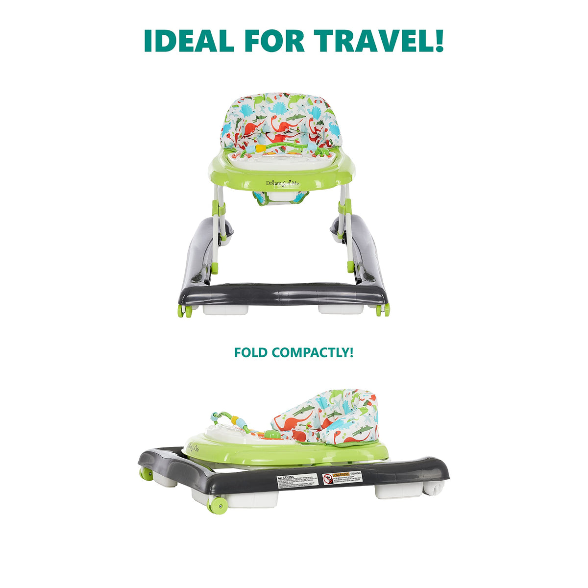 2-in-1 Convertible Baby Walker with Adjustable Seat R423695