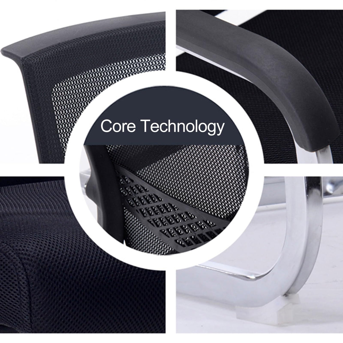 Orange Mesh Ergonomic Desk Chair with Lumbar Support F57848