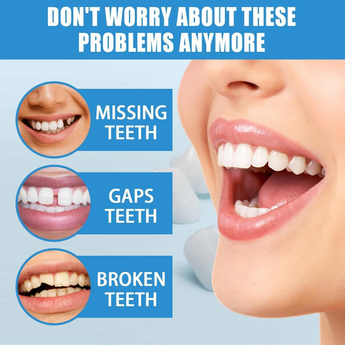 Silicone Reline Denture Set Upper and Lower K7124