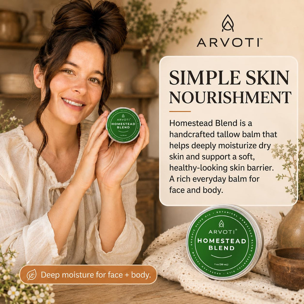 Tallow Balm for Dry Skin, Face & Body, 1 oz T8018
