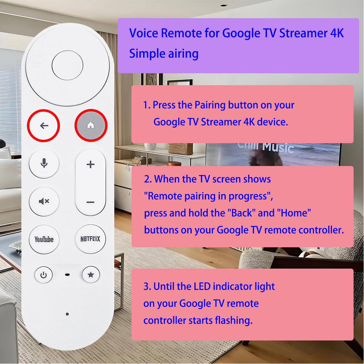 2 Pack Voice Search Remote Control Y361