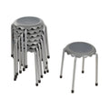 Grey 8-Piece Stackable Stool Seating Set X763838