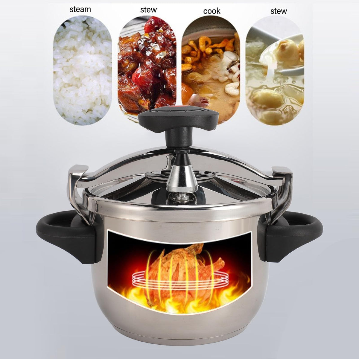 3L Stainless Steel Pressure Cooker J788765