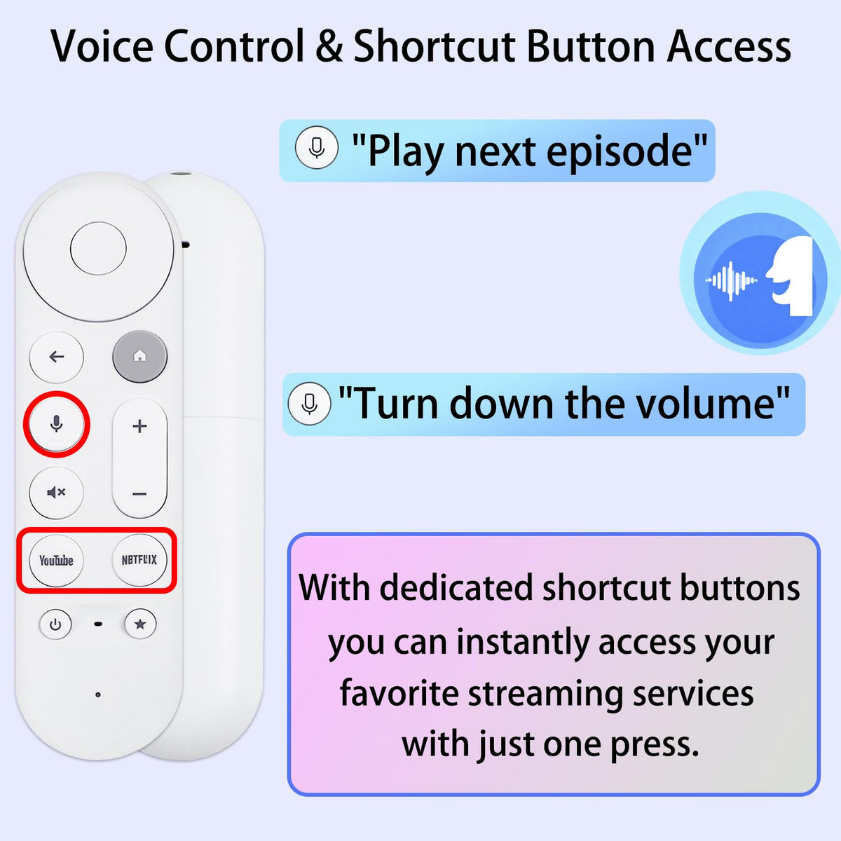 2 Pack Voice Search Remote Control Y361