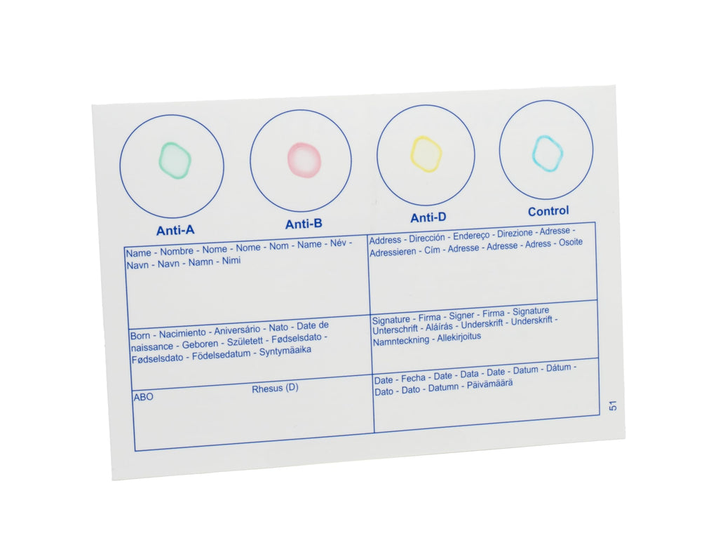 Blood Typing Kit, 2 Test Pack E573277