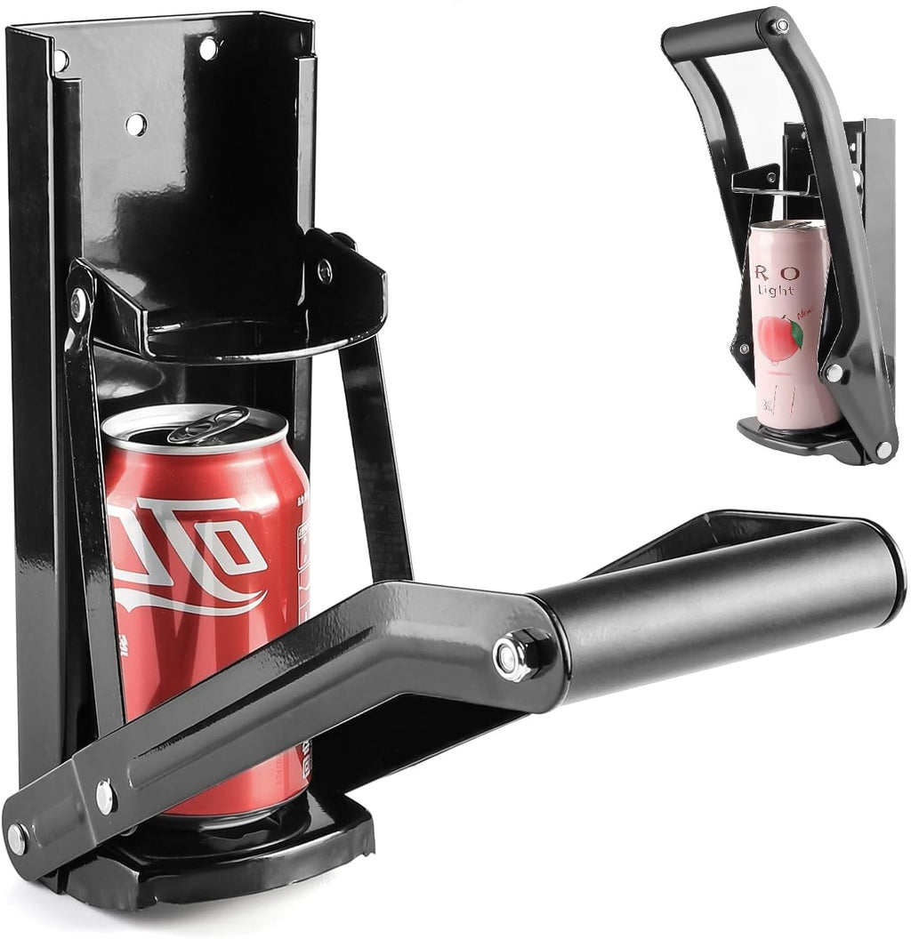 16 oz Heavy Duty Wall Mounted Aluminum Can Crusher with Bottle Opener X19915