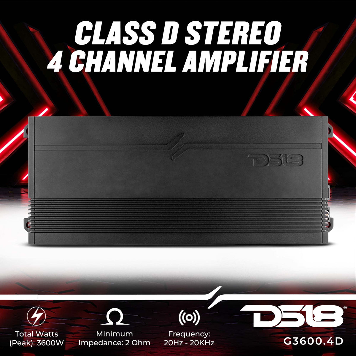 4-Channel Class D Car Audio Amplifier 3600 Watts N86741