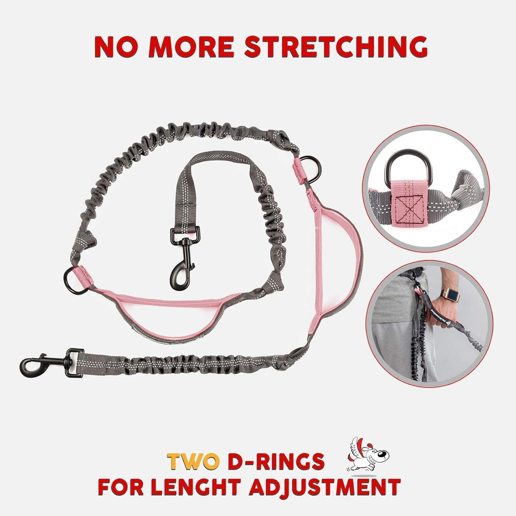 Hands Free Dog Leash for Large Dogs with Poop Bag Dispenser D264