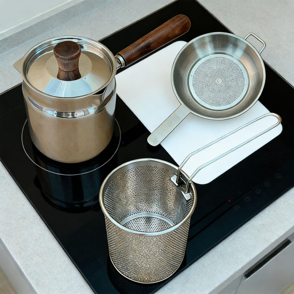 2 L 304 Stainless Steel Deep Fryer Pot Set with Basket and Lid R62665