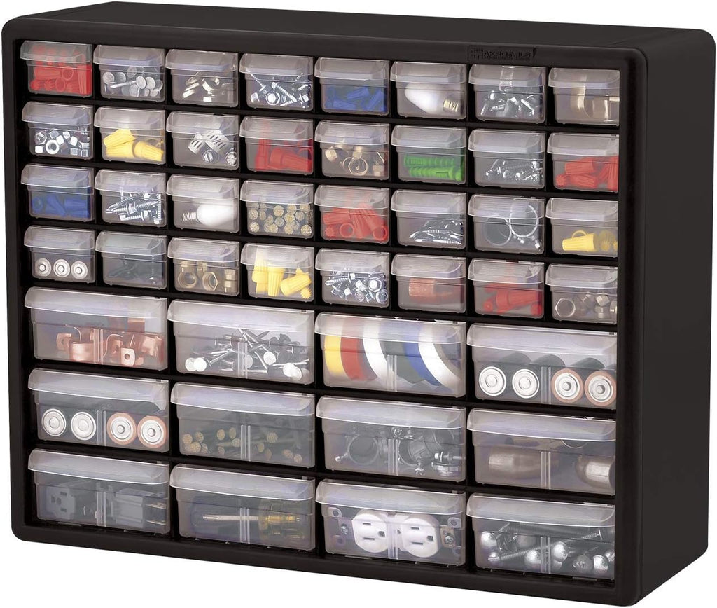 44 Drawer Black Plastic Storage Cabinet O582730