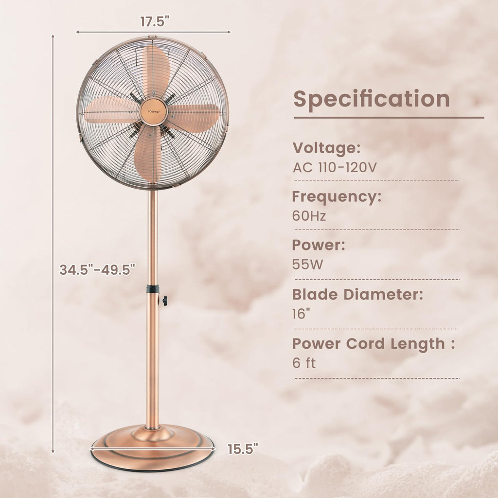 16" Metal Pedestal Fan U64719