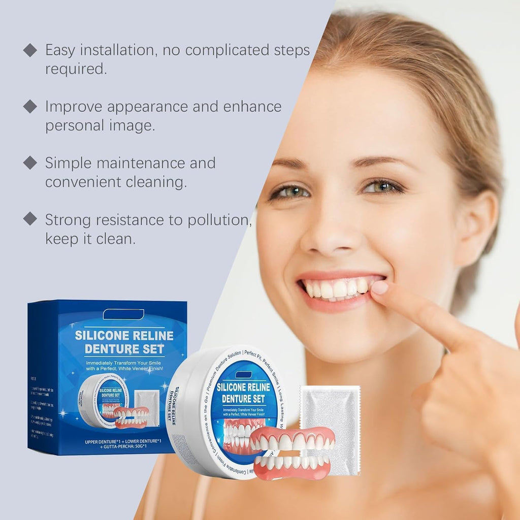 Silicone Reline Denture Set Upper and Lower K7124
