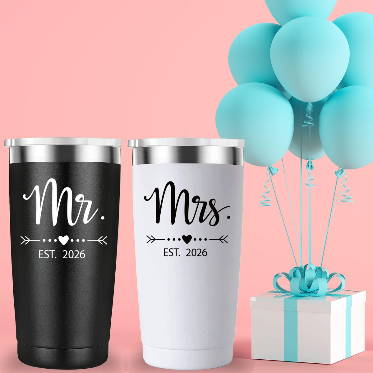 20 oz Black & White Tumbler O23919