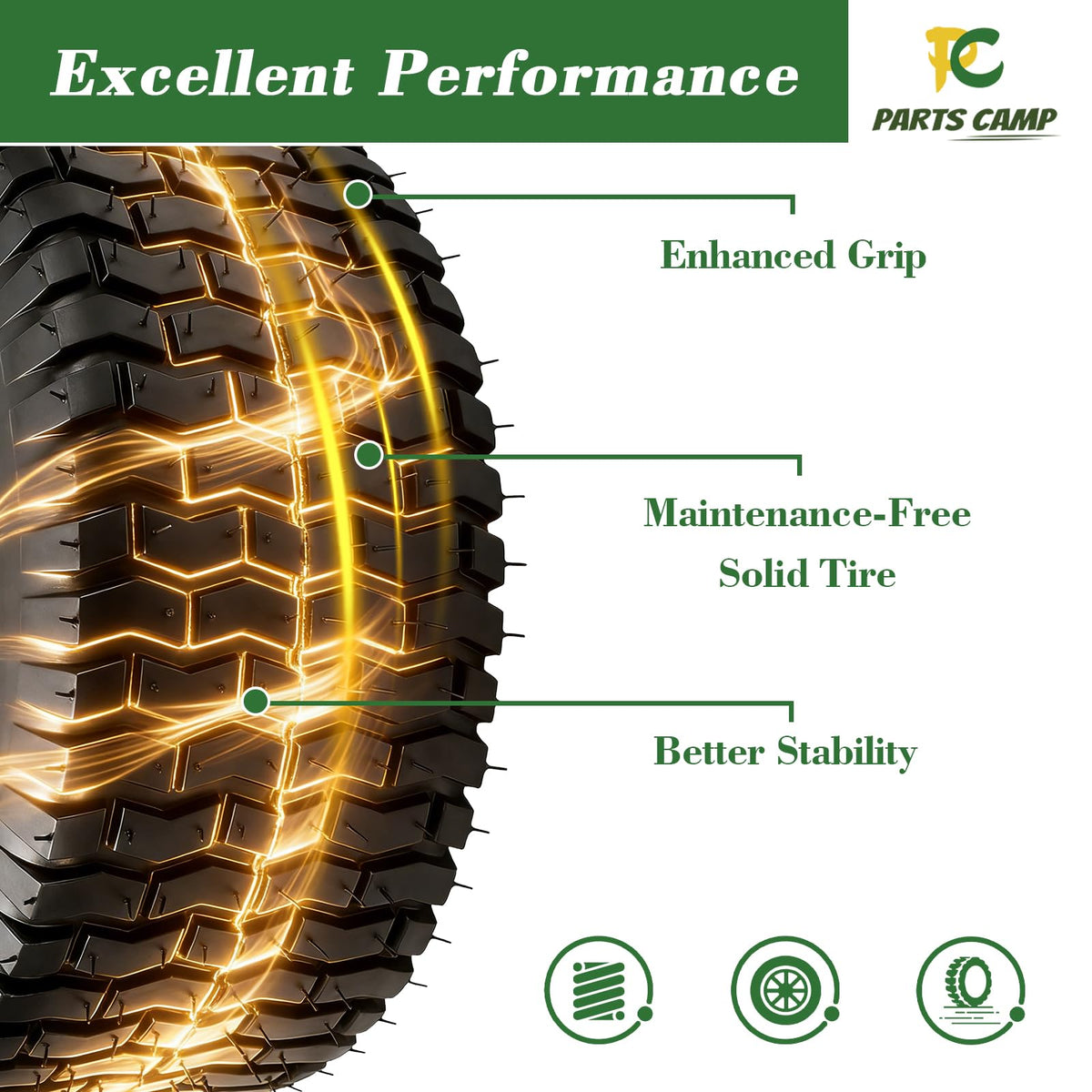 15x6.00-6 Tire and Inner Tube Set with TR-13 Valve Stem M503937