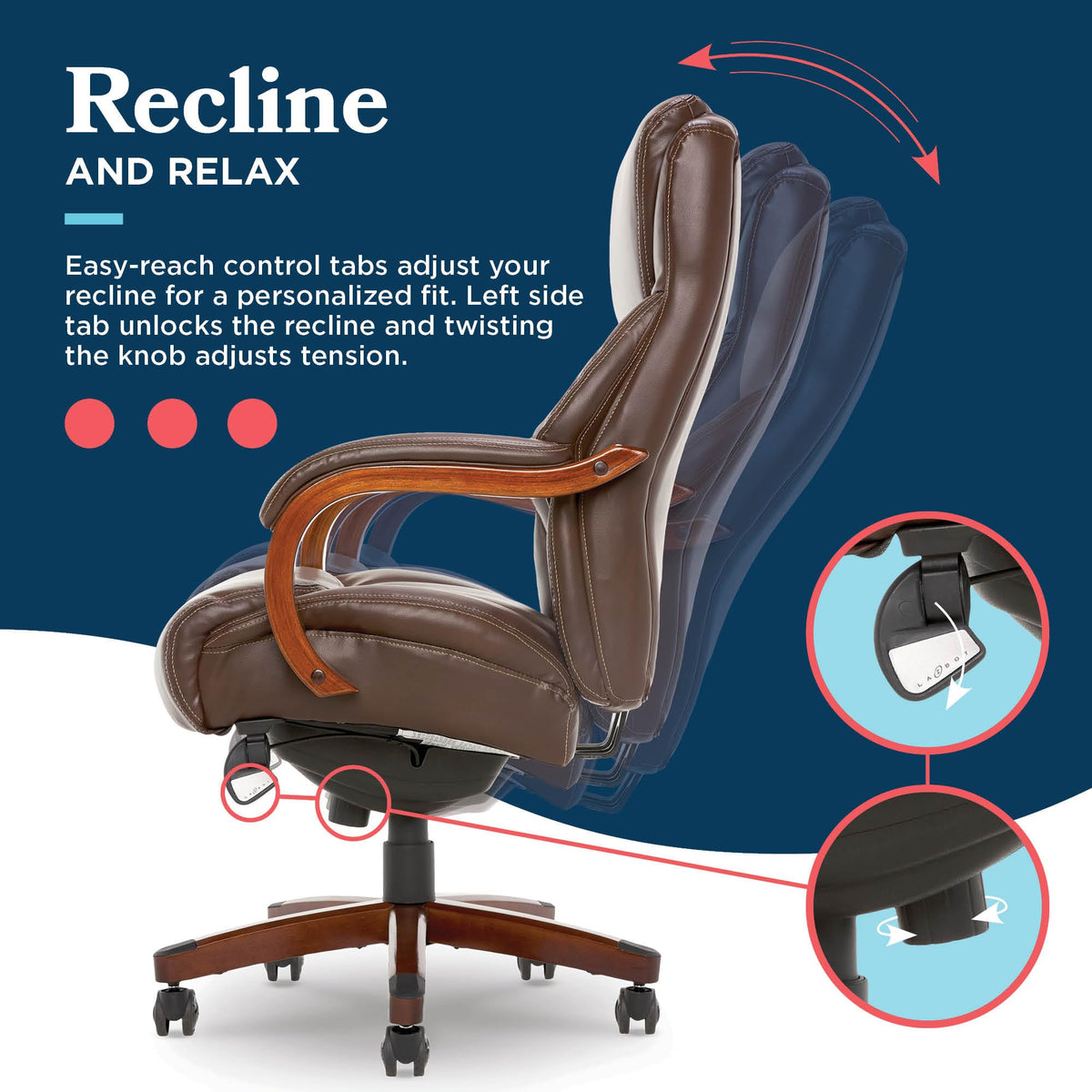 Big and Tall Leather Executive Office Chair G541