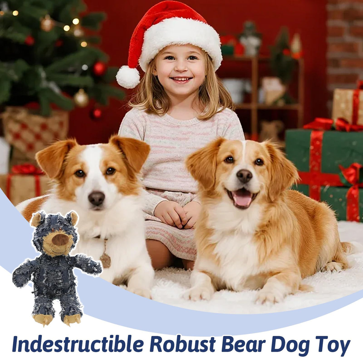 Squeaky Plush Dog Toy F71289