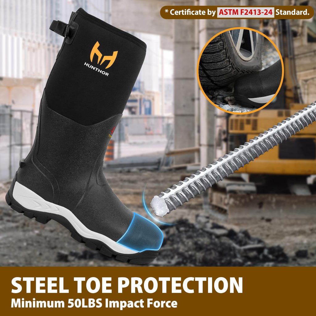Steel Toe Waterproof Rubber Work Boots H36245