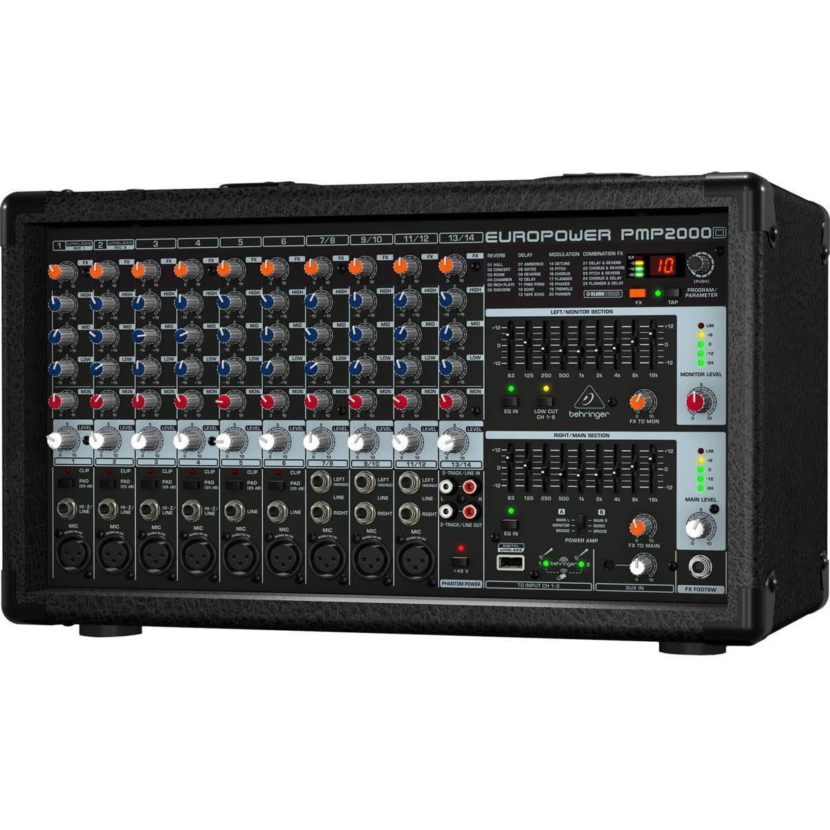 2000-Watt 14-Channel Powered Mixer O973