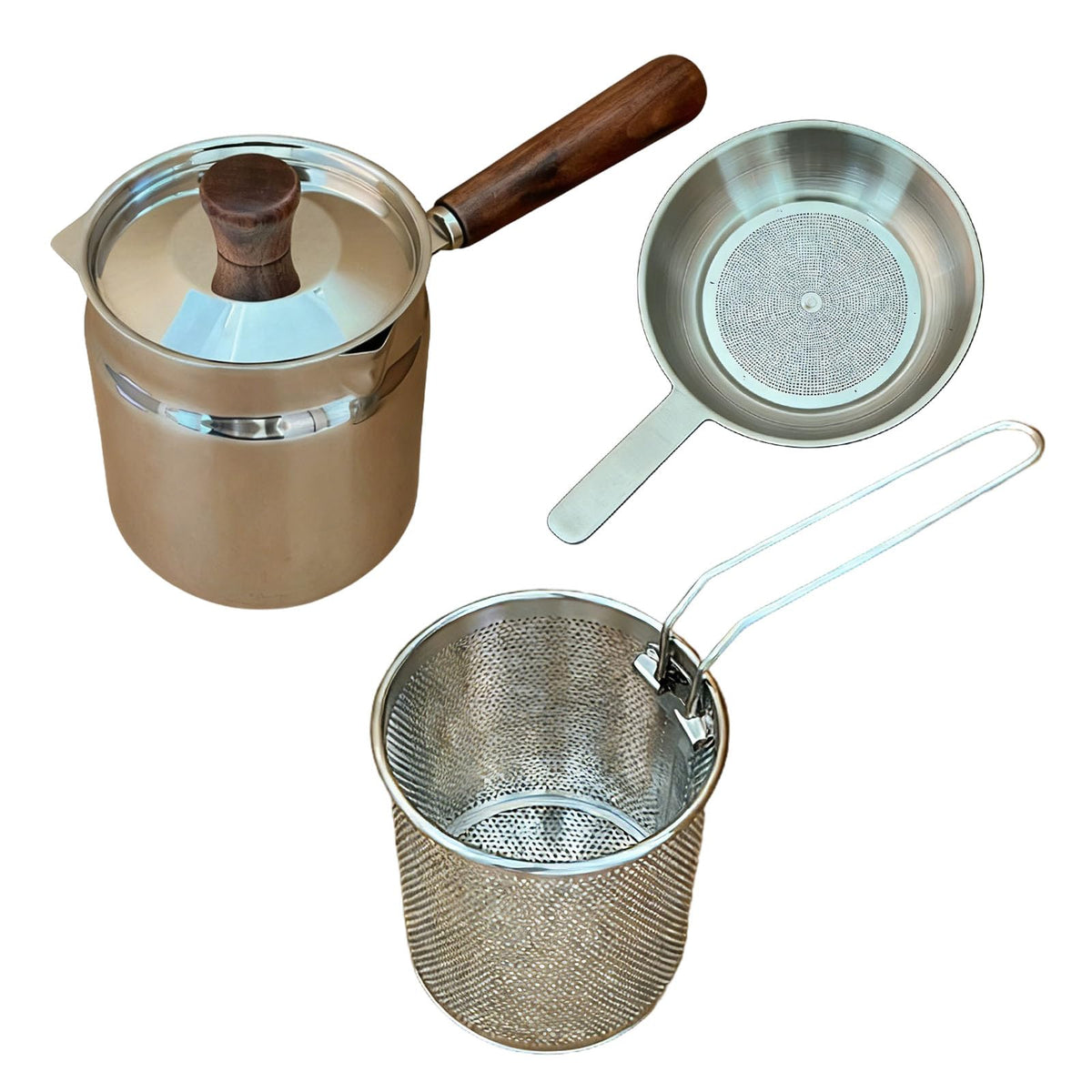 2 L 304 Stainless Steel Deep Fryer Pot Set with Basket and Lid R62665