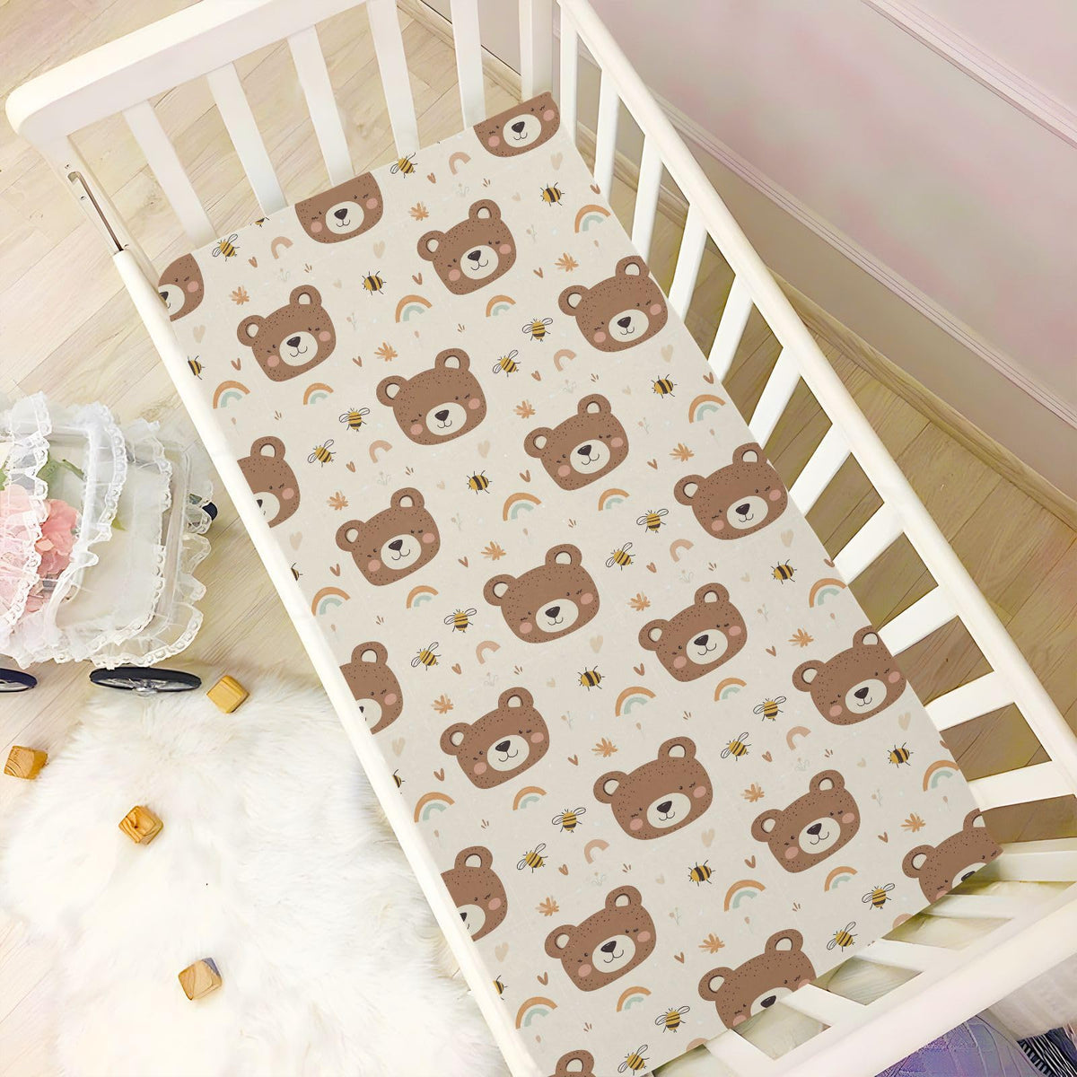 Soft Breathable Microfiber Fitted Crib Sheet Y400458