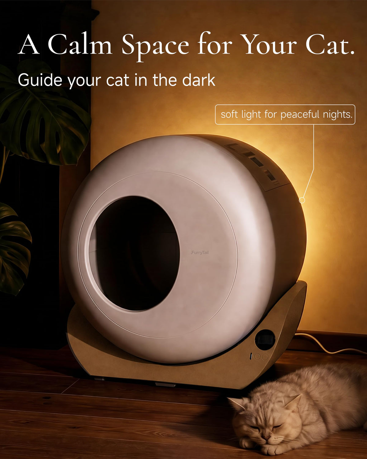 Automatic Self Cleaning Litter Box with Night Light U979