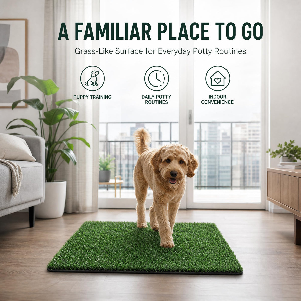 Dog Potty Grass Pads 2 Pack 30 x 20 in Replacement Turf K682