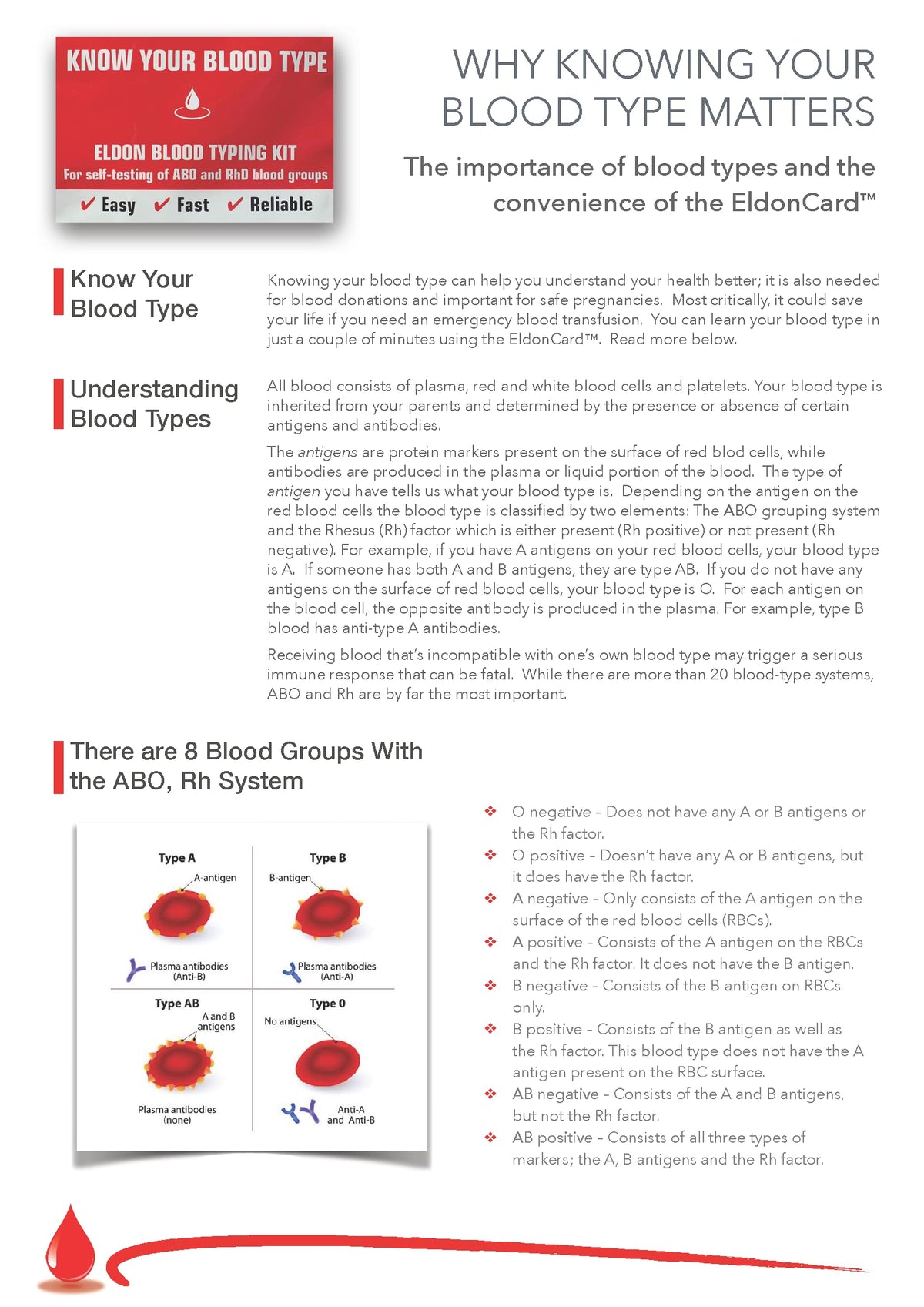 Blood Typing Kit, 2 Test Pack E573277
