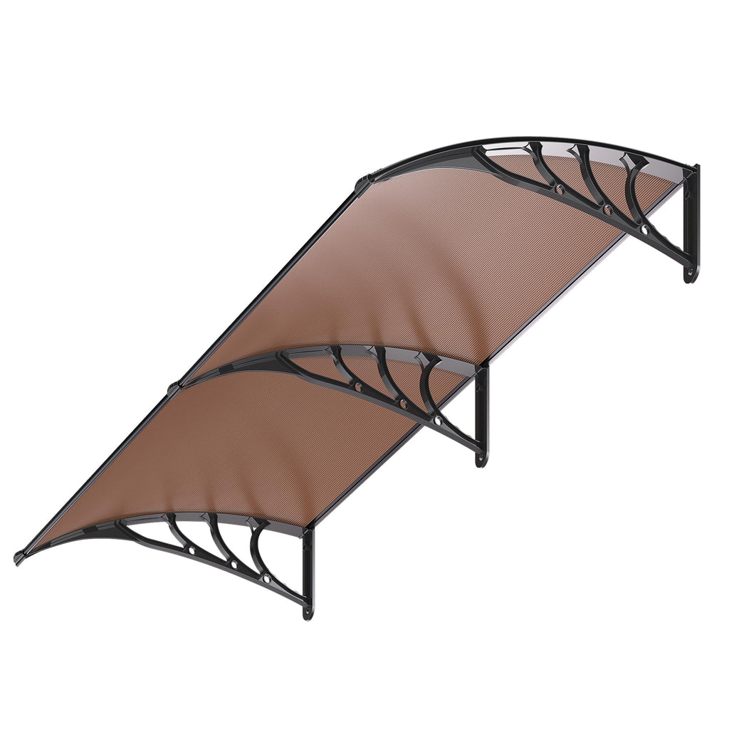Brown Polycarbonate Window Door Awning 38 Inch x 78 Inch U690