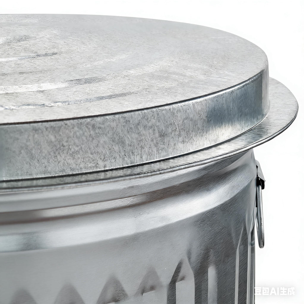 31 Gallon Galvanized Steel Trash Can with Lid U551224