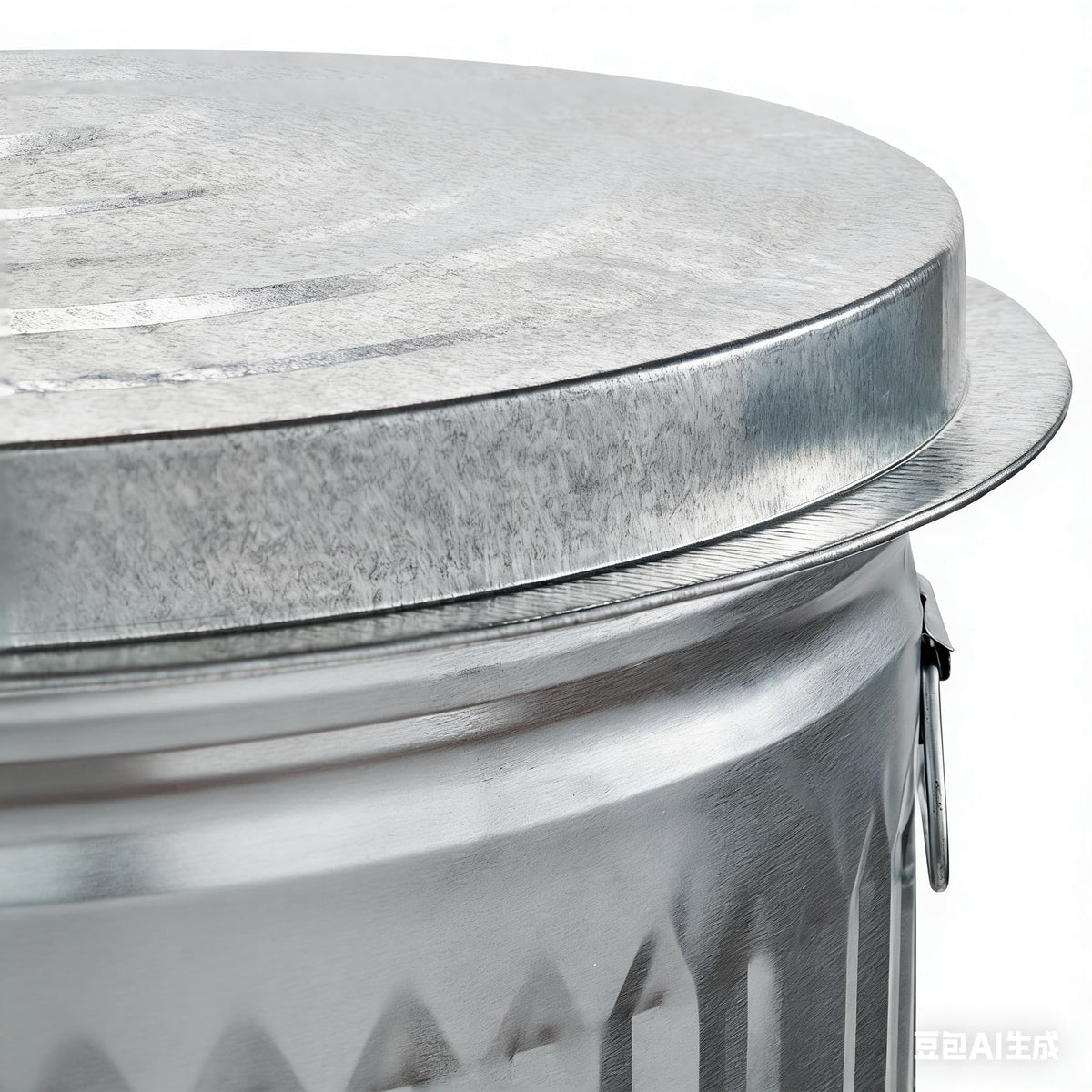 31 Gallon Galvanized Steel Trash Can with Lid U551224