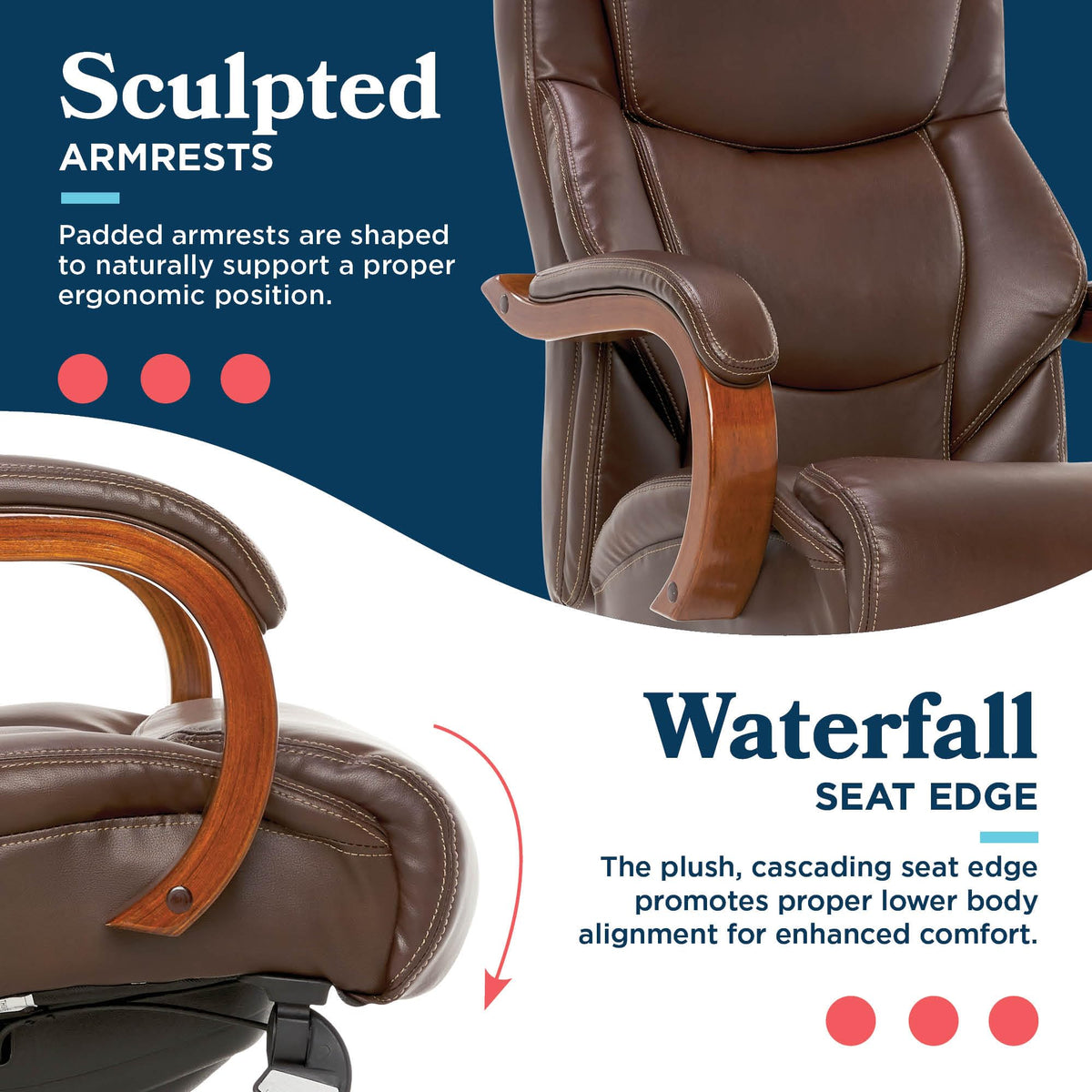 Big and Tall Leather Executive Office Chair G541