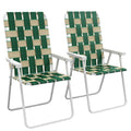 Folding Lawn Chairs Set of 2 with Armrests L3210