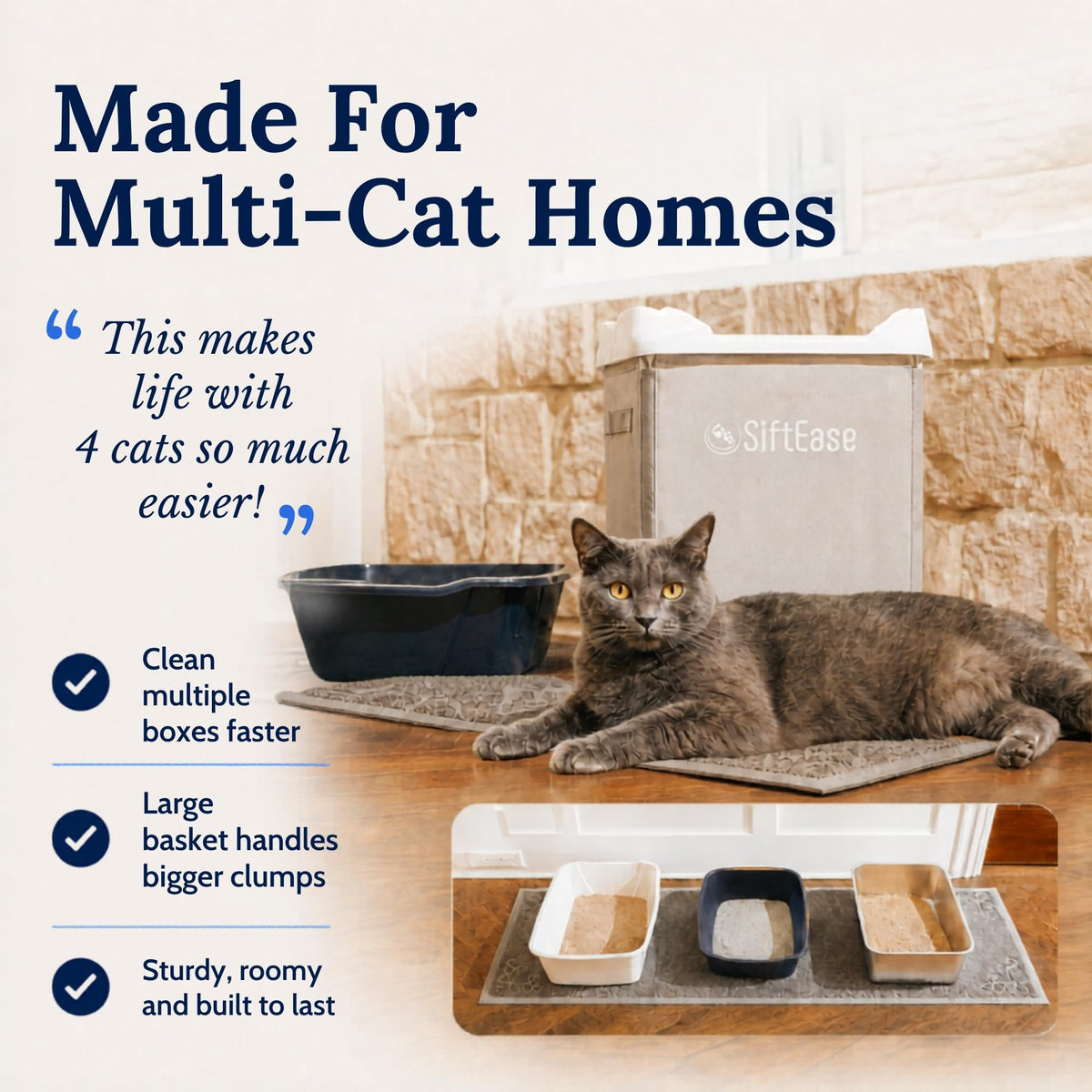 Cat Litter Sifter with Bin L6635