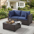 3 Piece Outdoor Wicker Patio Furniture Set S64104