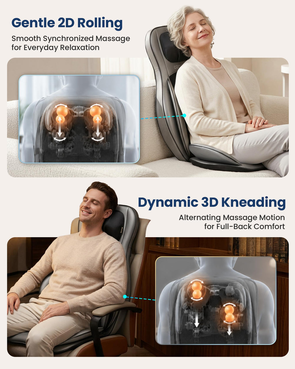Shiatsu Neck & Back Massager with Heat M3388