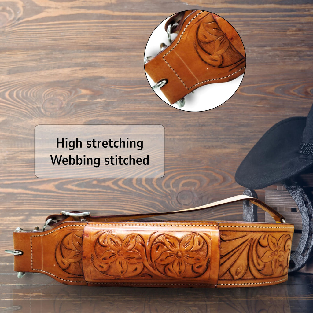 Western Leather Horse Saddle Girth Cinch Belt J378
