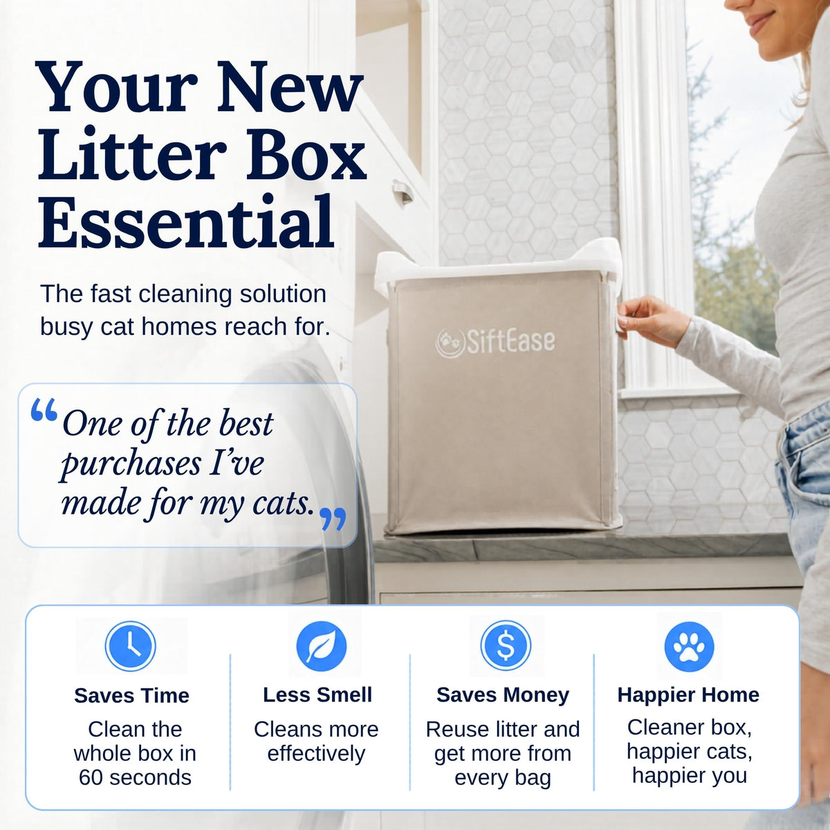 Cat Litter Sifter with Bin L6635
