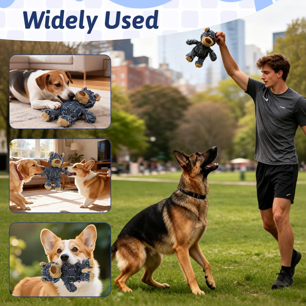 Squeaky Plush Dog Toy F71289