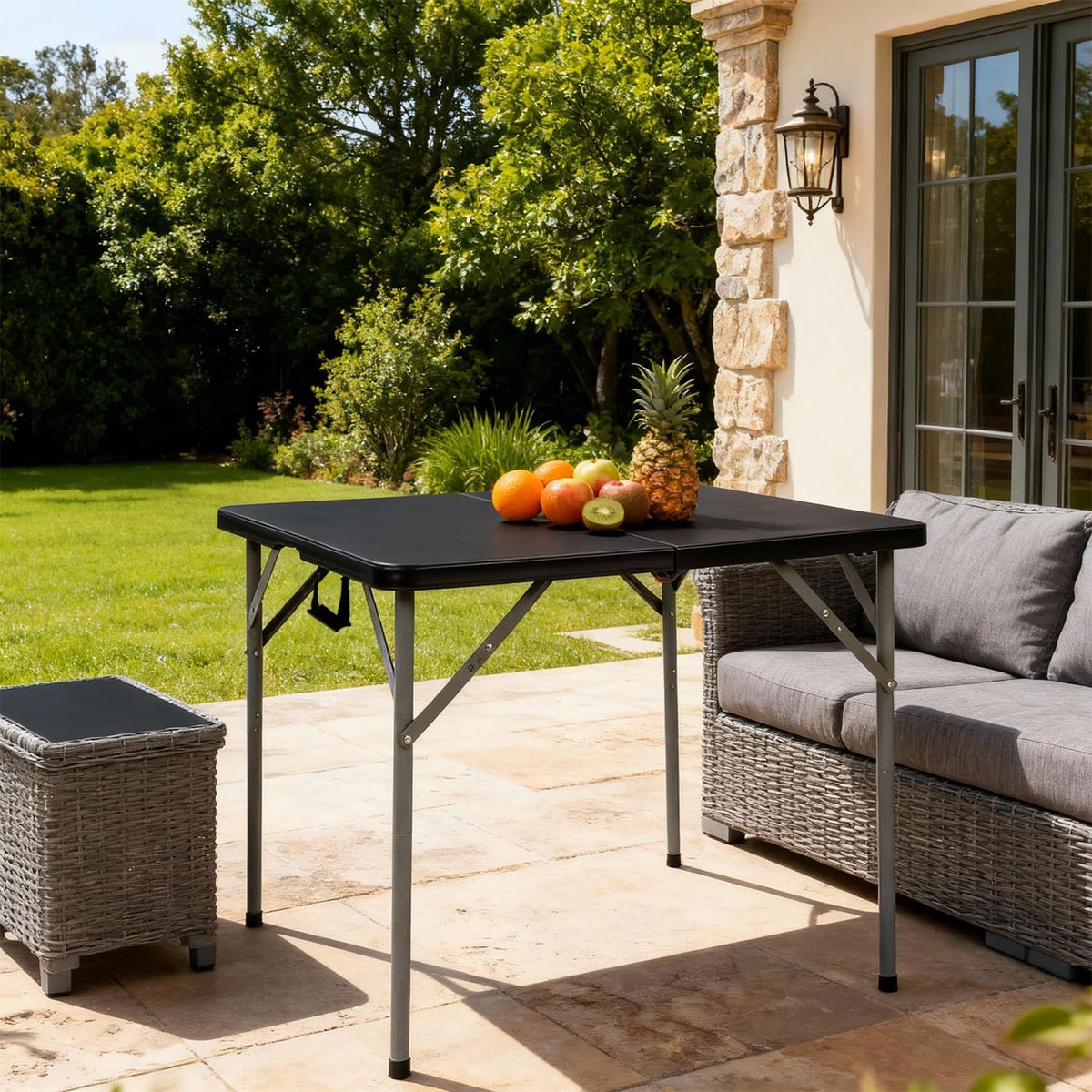 34" Black Folding Card Table B175