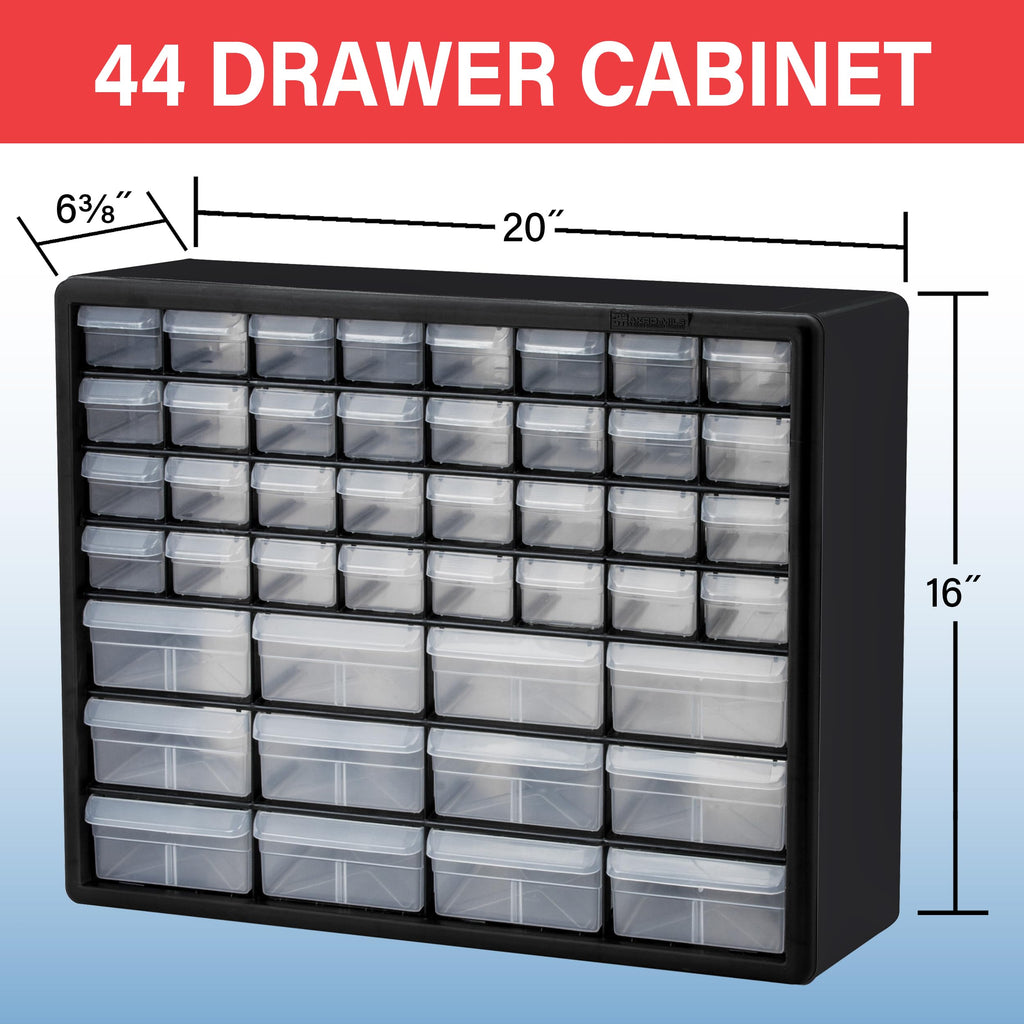 44 Drawer Black Plastic Storage Cabinet O582730