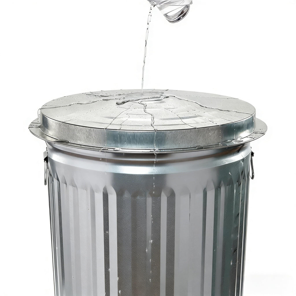 31 Gallon Galvanized Steel Trash Can with Lid U551224