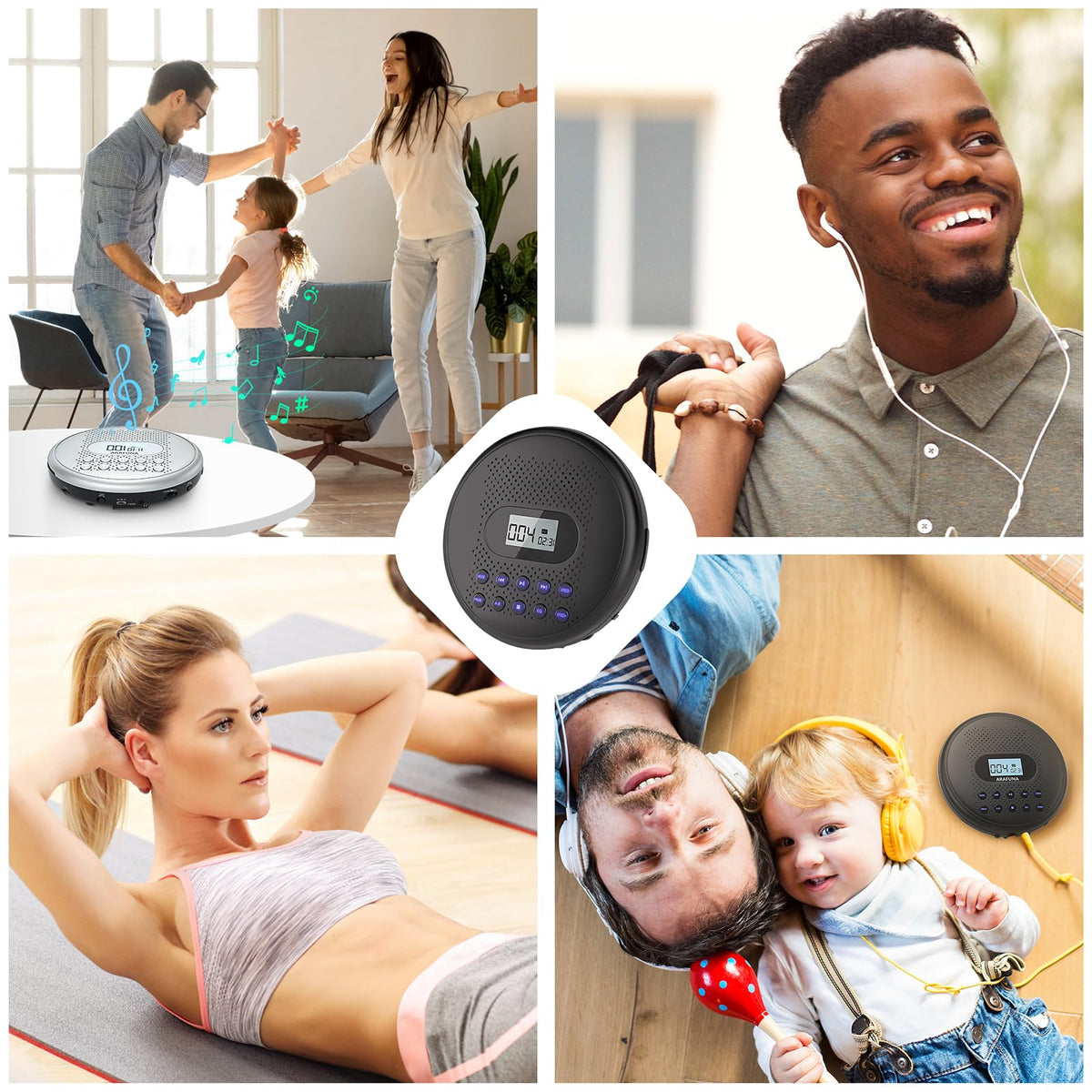 Portable CD Player with Dual Stereo Speakers G7649